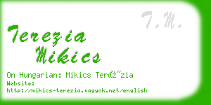 terezia mikics business card